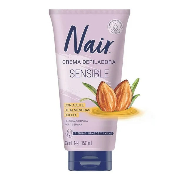 Crema Depiladora  Sensible con Aceite de Almendra Nair