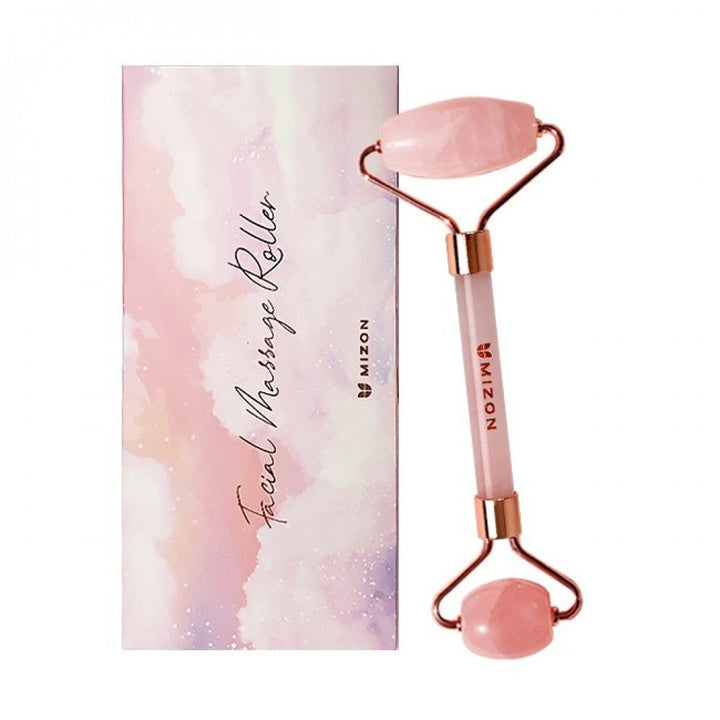 Facial Massage Roller Natural Rose Quartz Stone Mizon