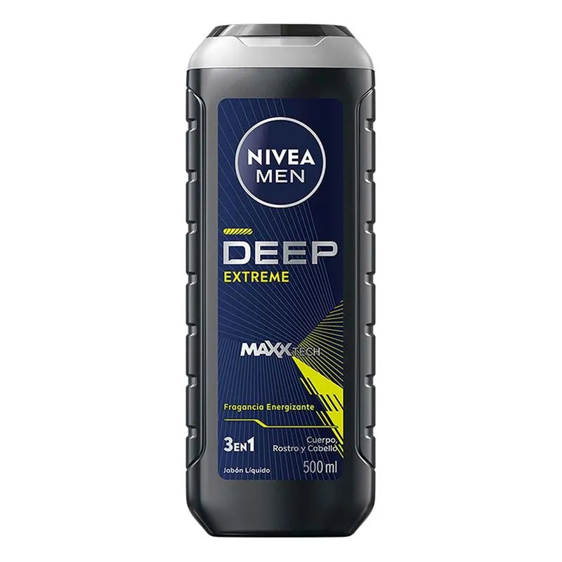 Deep Extreme Max Tech 3en1 Jabon Liquido Nivea Deep