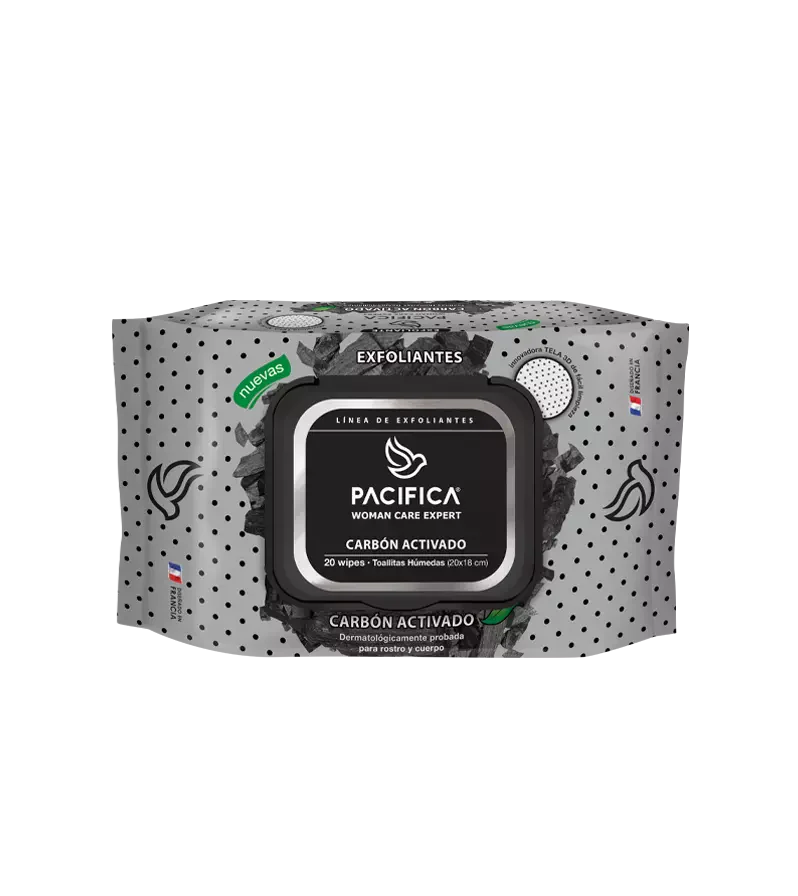 Toallitas Desmaquillantes Exfoliantes Carbon Activado Pacifica