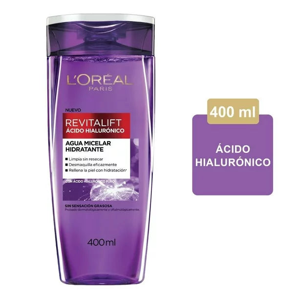 Agua Micelar Hidratante Revitalift Acido Hialuronico Loreal