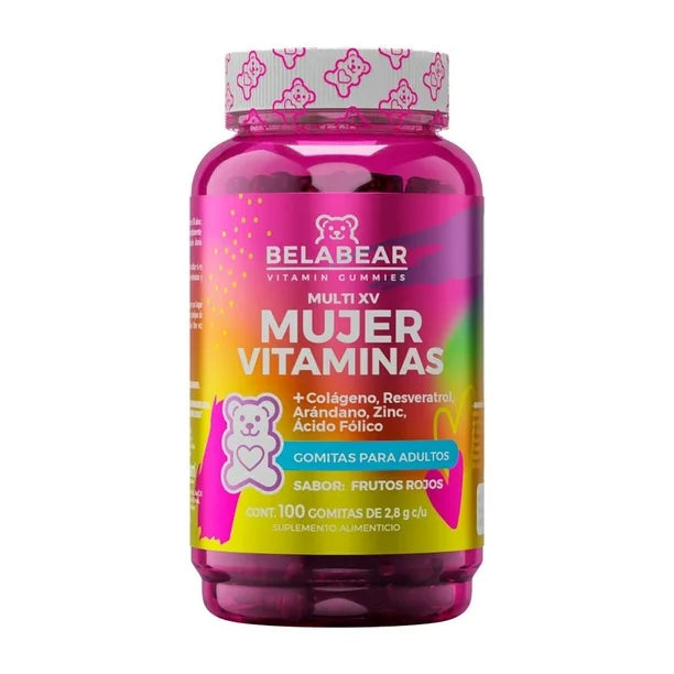 Belabear Mujer Vitaminas Frutos Rojos Gomitas para Adultos