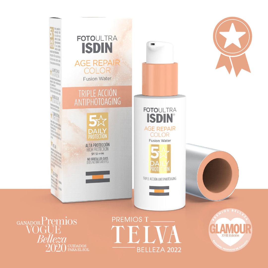 Foto Protector Age Repair Color Fusion Water FPS 50 Isdin