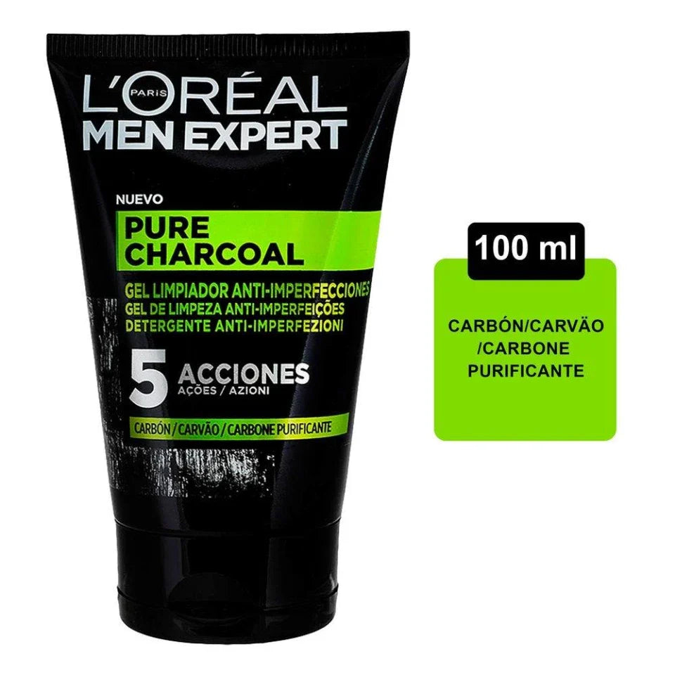 Gel Limpiador Anti-Imperfecciones 5 Acciones de Carbon de Roble L´Oreal Paris
