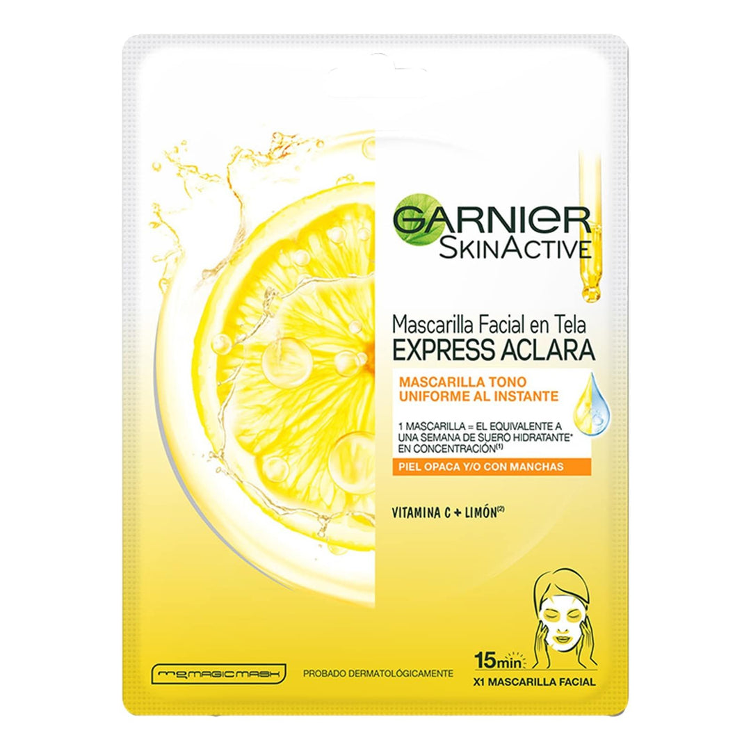 Mascarilla Facial en Tela  Vitamina C Express Aclara Garnier