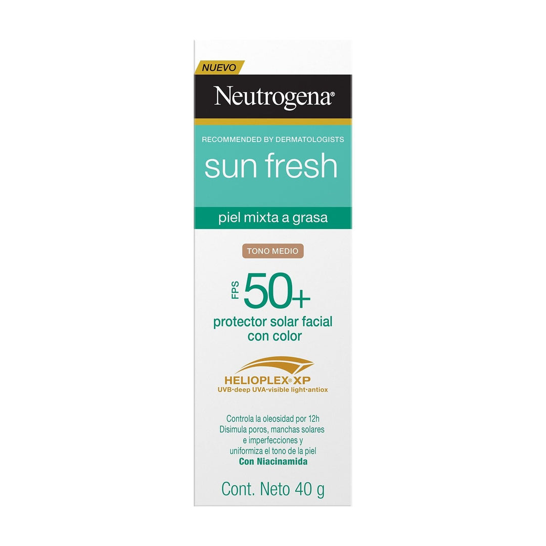 Protector Solar Facial Con Niacinamide Tono Medio FPS50 Sun Fresh Nuetrogena