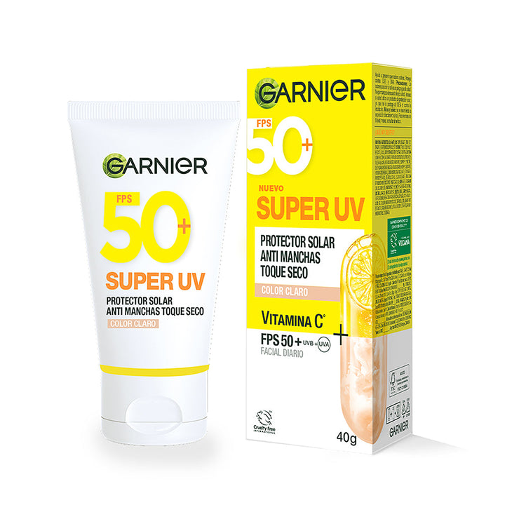 Super UV Protector Solar Antimanchas Toque Seco FPS50 Garnier