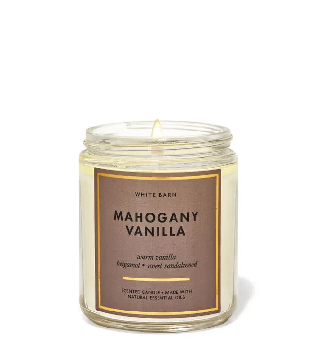 Veladora Una Mecha Mahogany Vanilla Bath & Body Works