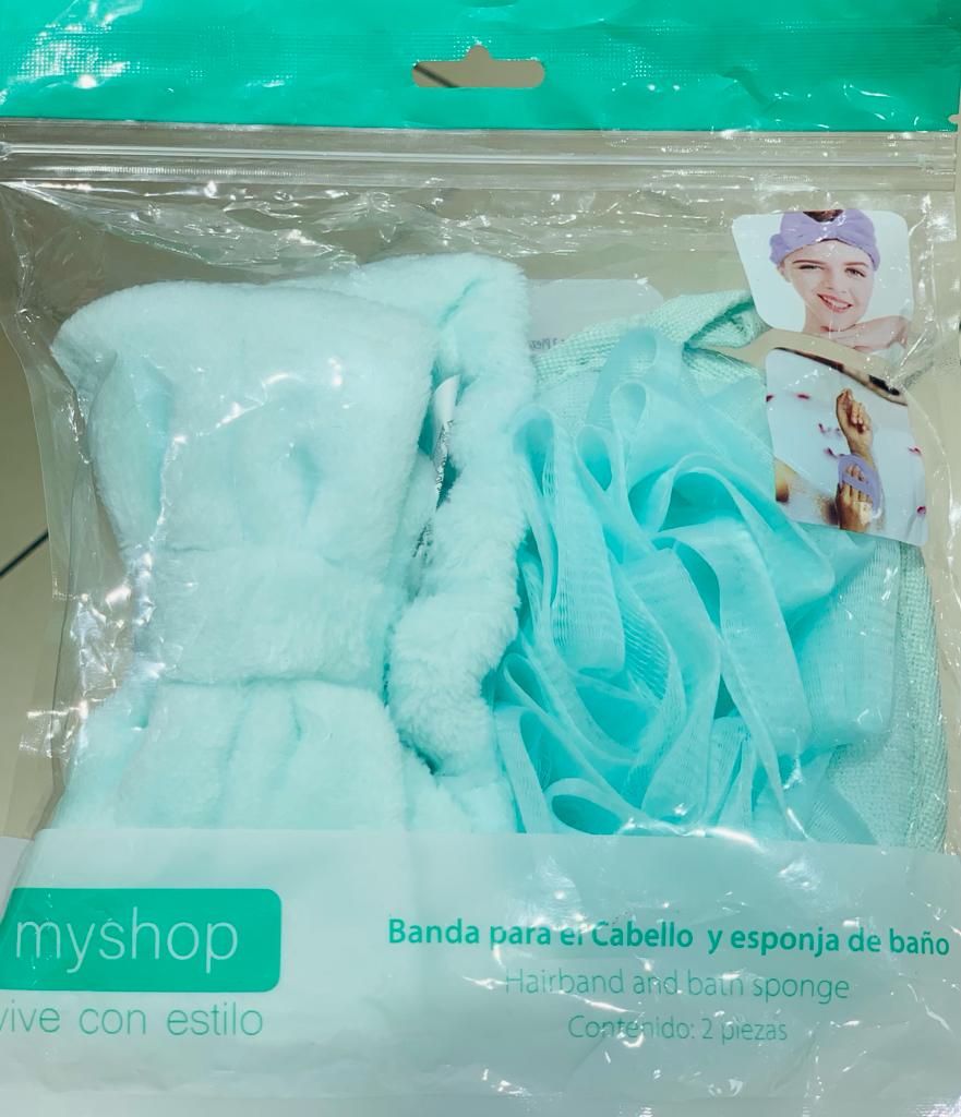 Set Banda Cabello y Esponja MyShop