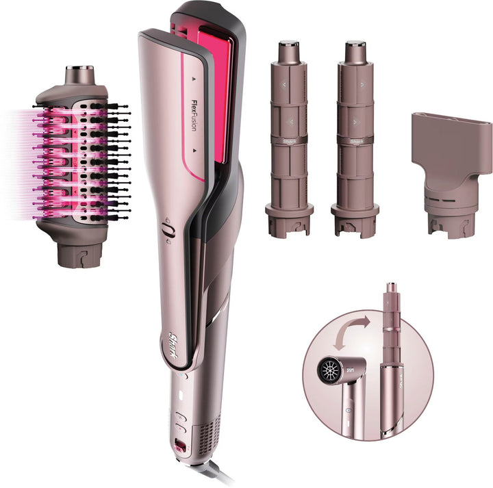 Shark - FlexFusion Air Straightener & Hair Dryer, Fusion Ceramic Brush Styler