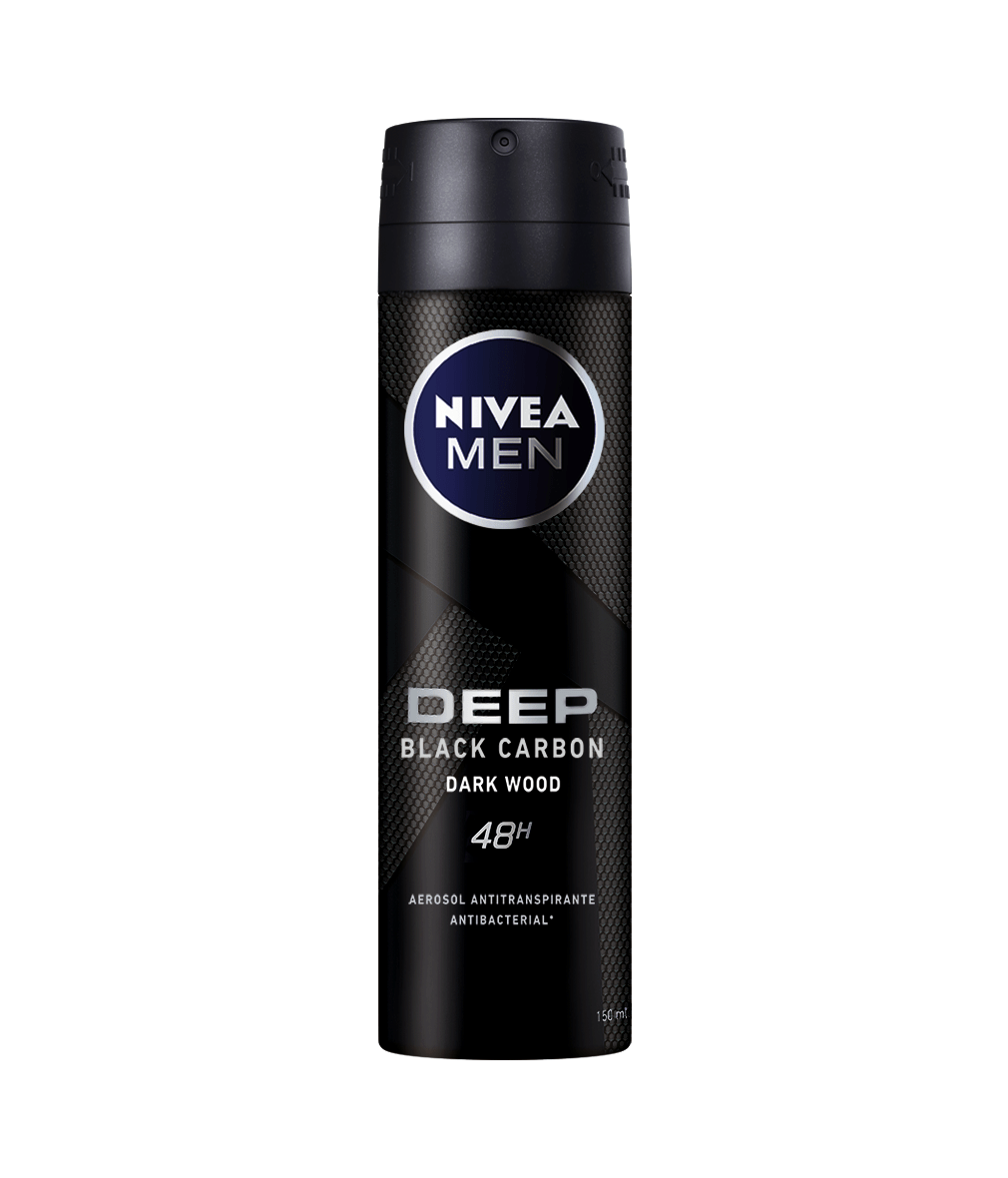 Aerosol Antitranspirante Deep Black Carbon Dark Wood Nivea Men